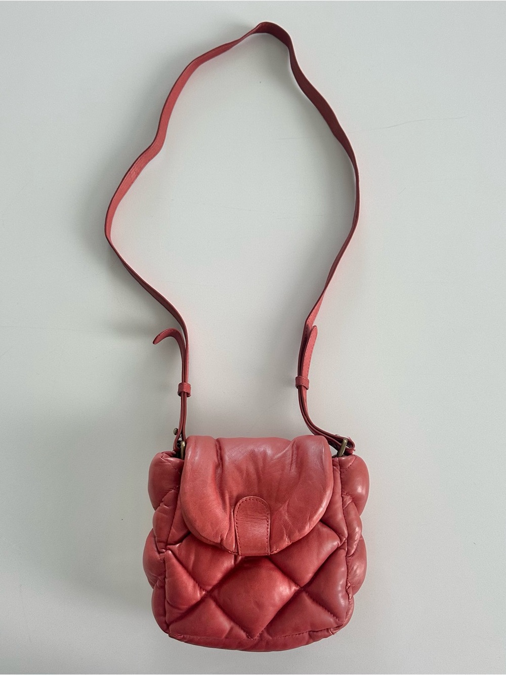 Summum Studio burnt orange quilted purse
